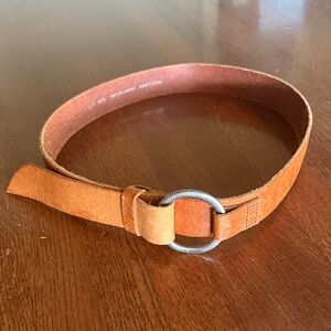 J. Jill Brown Leather Belt with Silver Buckle